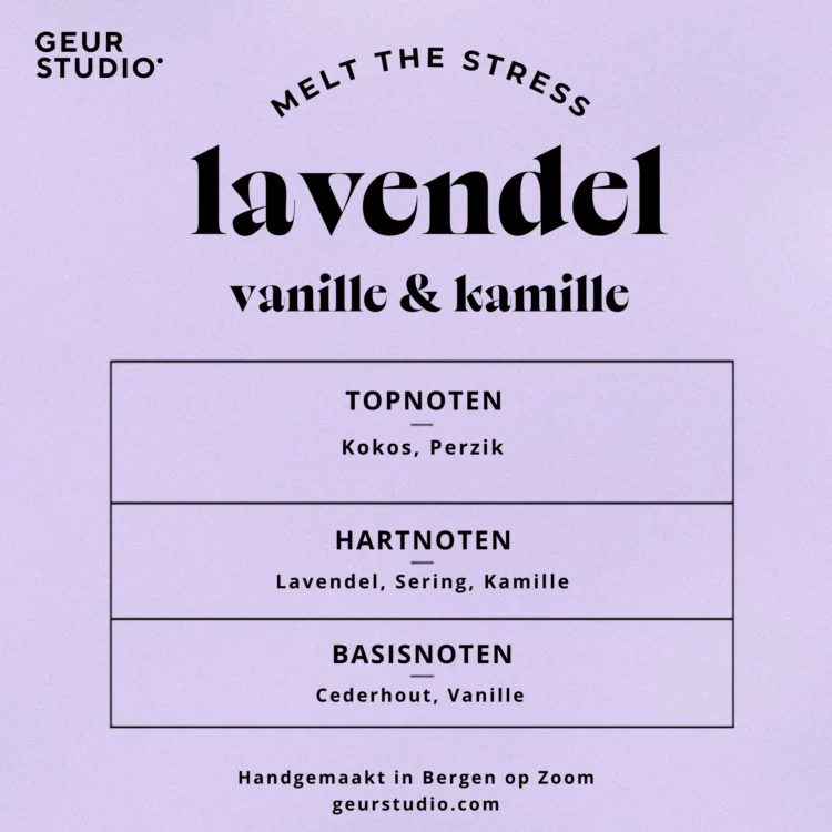 Lavendel vanille $ kamille Geur noten Geur studio Lavendel vanille $ kamille Geur noten Geur studio