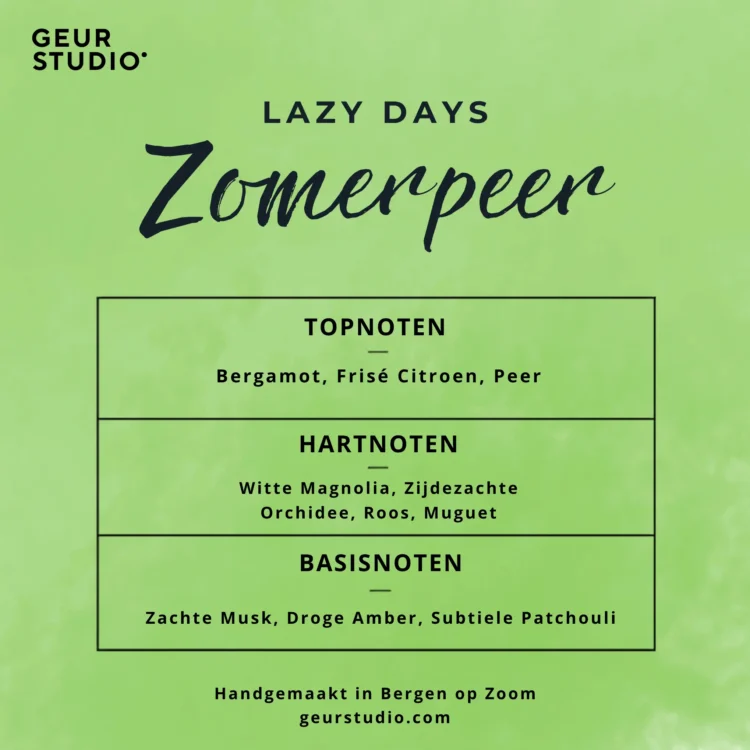 Zomerpeer Geur noten Geur studio Zomerpeer Geur noten Geur studio