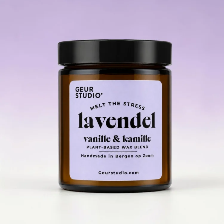 Geur kaars lavendel vanille & kamille geur studio Geur kaars lavendel vanille & kamille geur studio